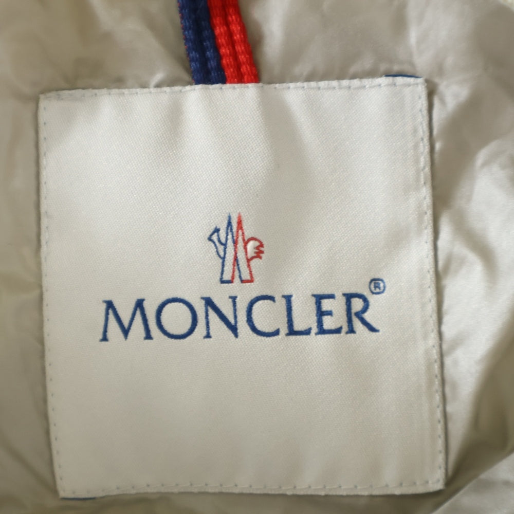 MONCLER(モンクレール) HERMINE エルミンヌ フーデッド ジップアップ ダウン ロングジャケット コート ベージュ レディース 142-093-49339-05