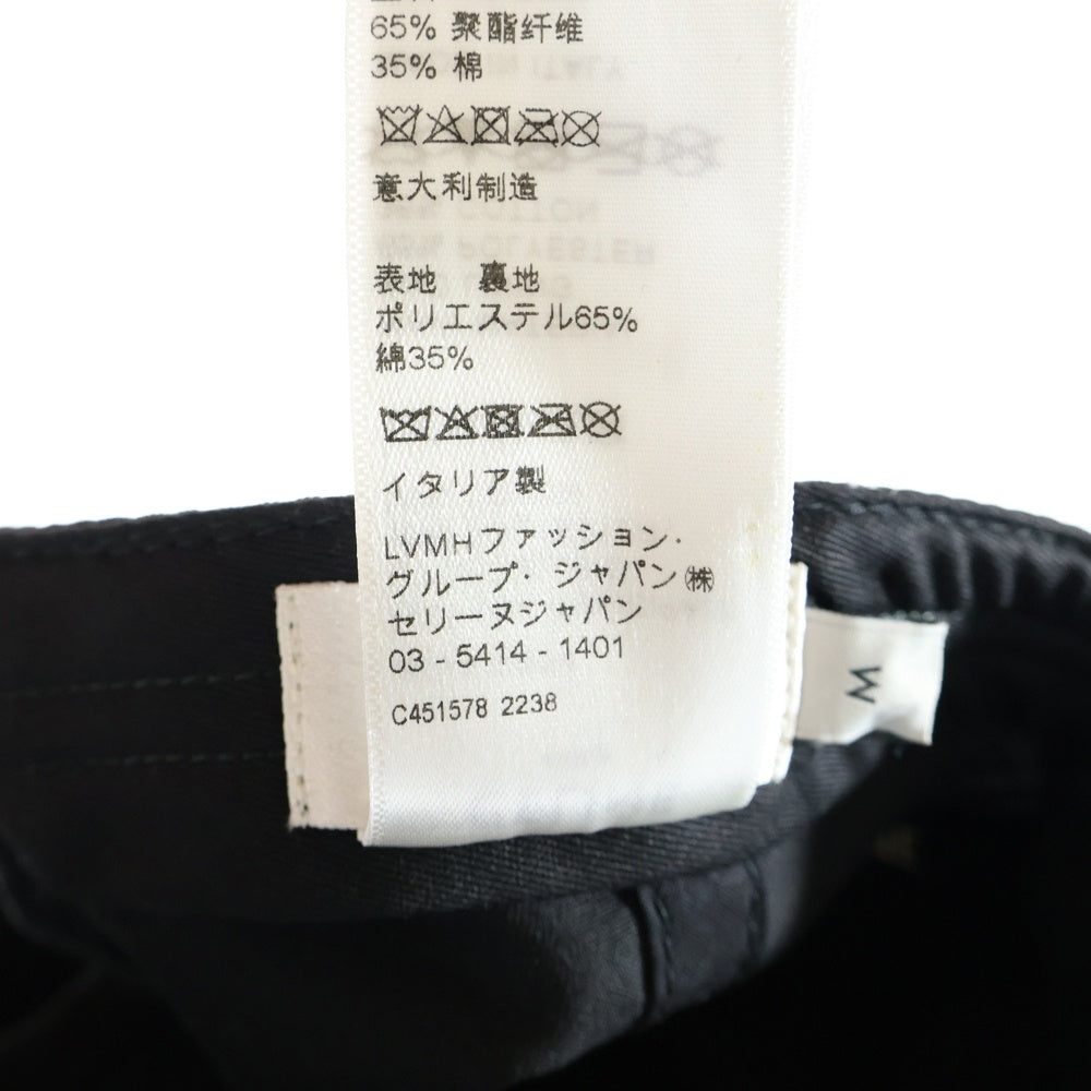 CELINE(セリーヌ) ロゴ刺繍ベースボールキャップ 帽子 ブラック M