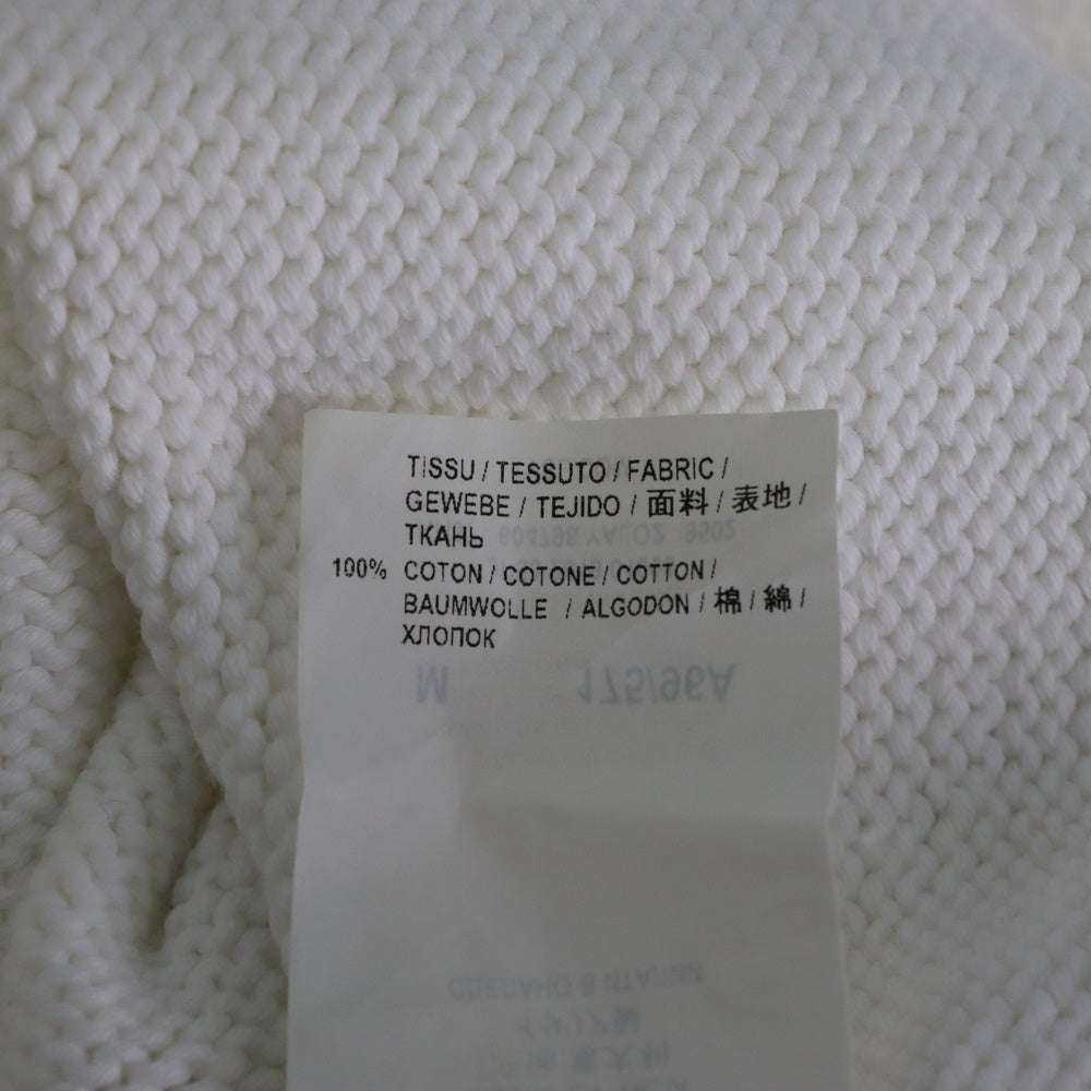 SAINT LAURENT PARIS(サンローランパリ) デストロイ加工クラッシュニット クルーネック長袖セーター ホワイト 604798 YALO2