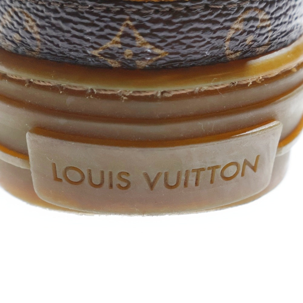 LOUIS VUITTON(ルイヴィトン) スノーボールライン モノグラム 総柄エンボス スエードレザー ムートン ボアライニング ロングブーツ ブラウン レディース