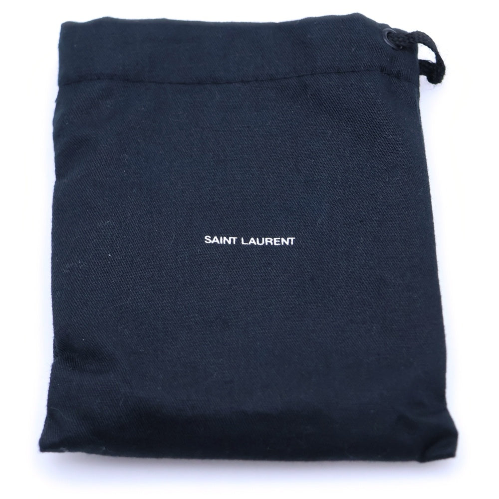 SAINT LAURENT PARIS(サンローランパリ) オリガミ タイニーウォレット コンパクトウォレット 三つ折り財布 ゴールド金具 ピンクベージュ レザー 459880
