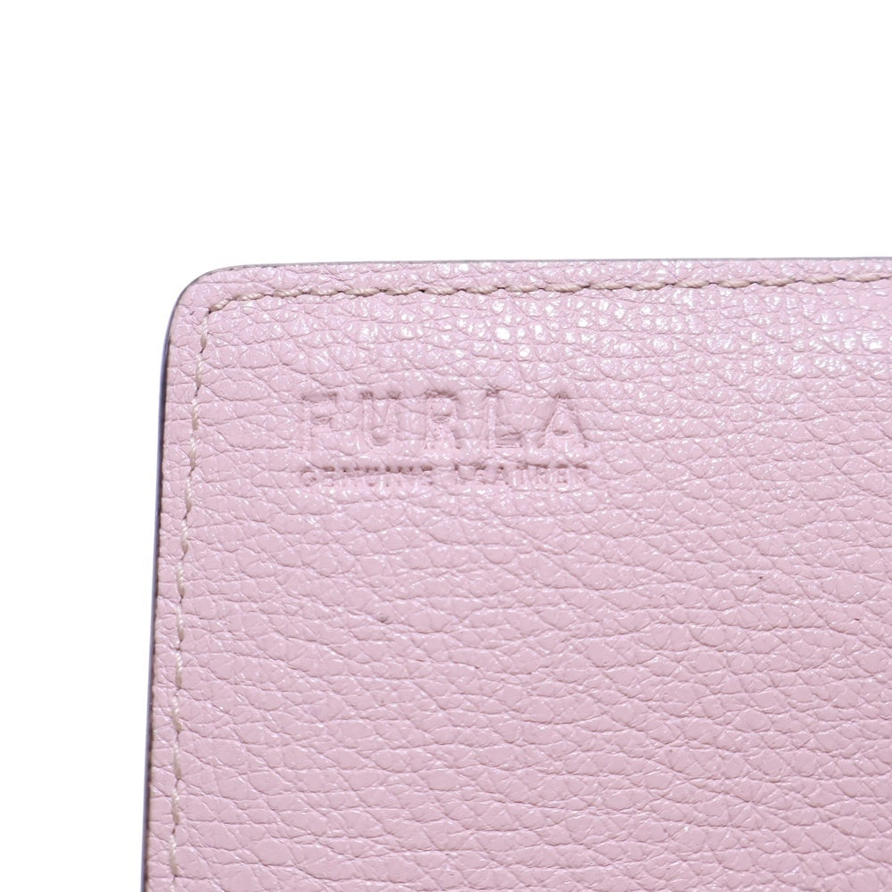 FURLA(フルラ) カードケース 名刺入れ 財布 ライトピンク ゴールド金具 レザー レディース