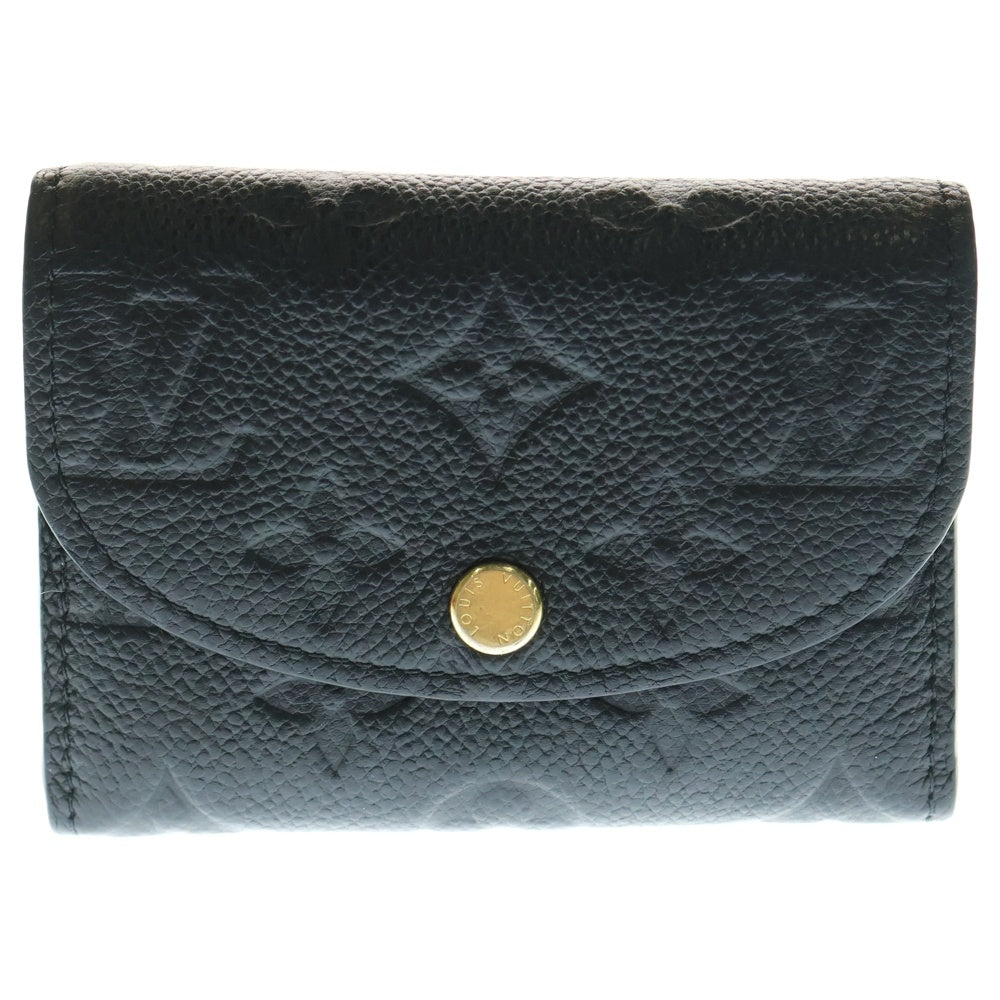 LOUIS VUITTON(ルイヴィトン) モノグラム・アンプラント ポルトモネ・ロザリー コンパクトウォレット 三つ折り財布 ミニ ブラック ノワール ゴールド金具 M81455
