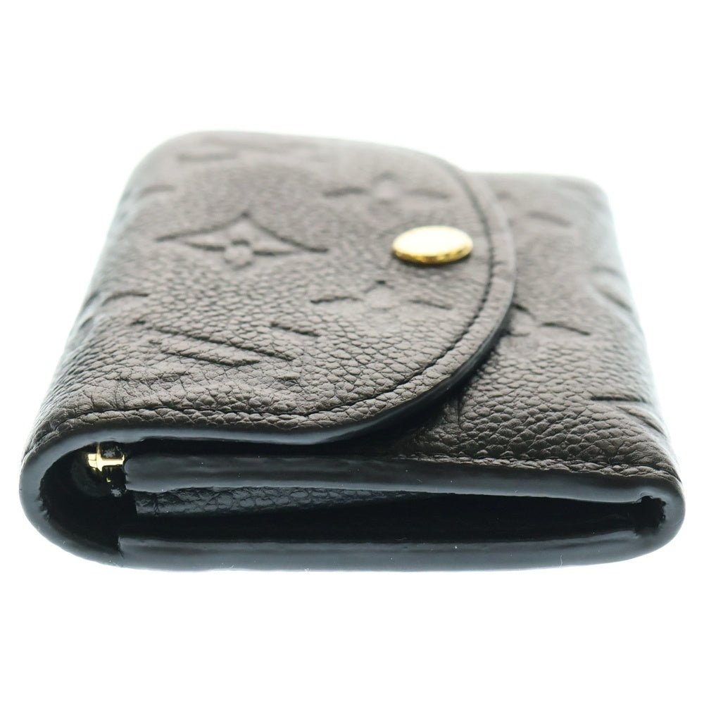 LOUIS VUITTON(ルイヴィトン) モノグラム・アンプラント ポルトモネ・ロザリー コンパクトウォレット 三つ折り財布 ミニ ブラック ノワール ゴールド金具 M81455