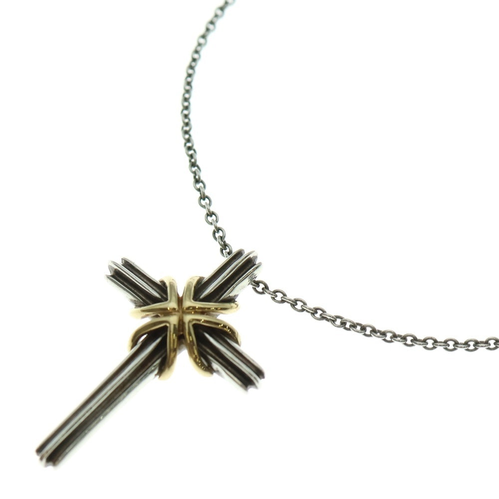 TIFFANY & Co.(ティファニー) シグネチャー クロス ネックレス ペンダント チェーン シルバー 925×K18 7.3g