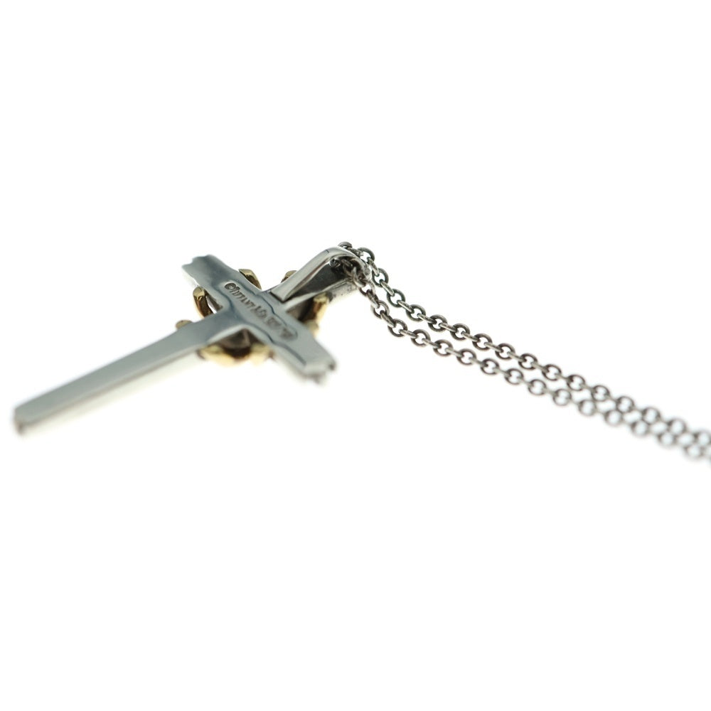 TIFFANY & Co.(ティファニー) シグネチャー クロス ネックレス ペンダント チェーン シルバー 925×K18 7.3g