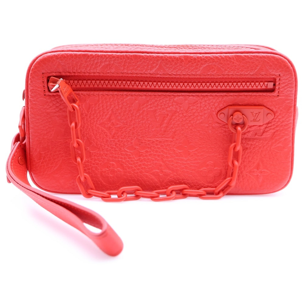 LOUIS VUITTON(ルイヴィトン) モノグラムアンプラント ポシェットヴォルガ ミニバッグ レッド トリヨンレザー M53555
