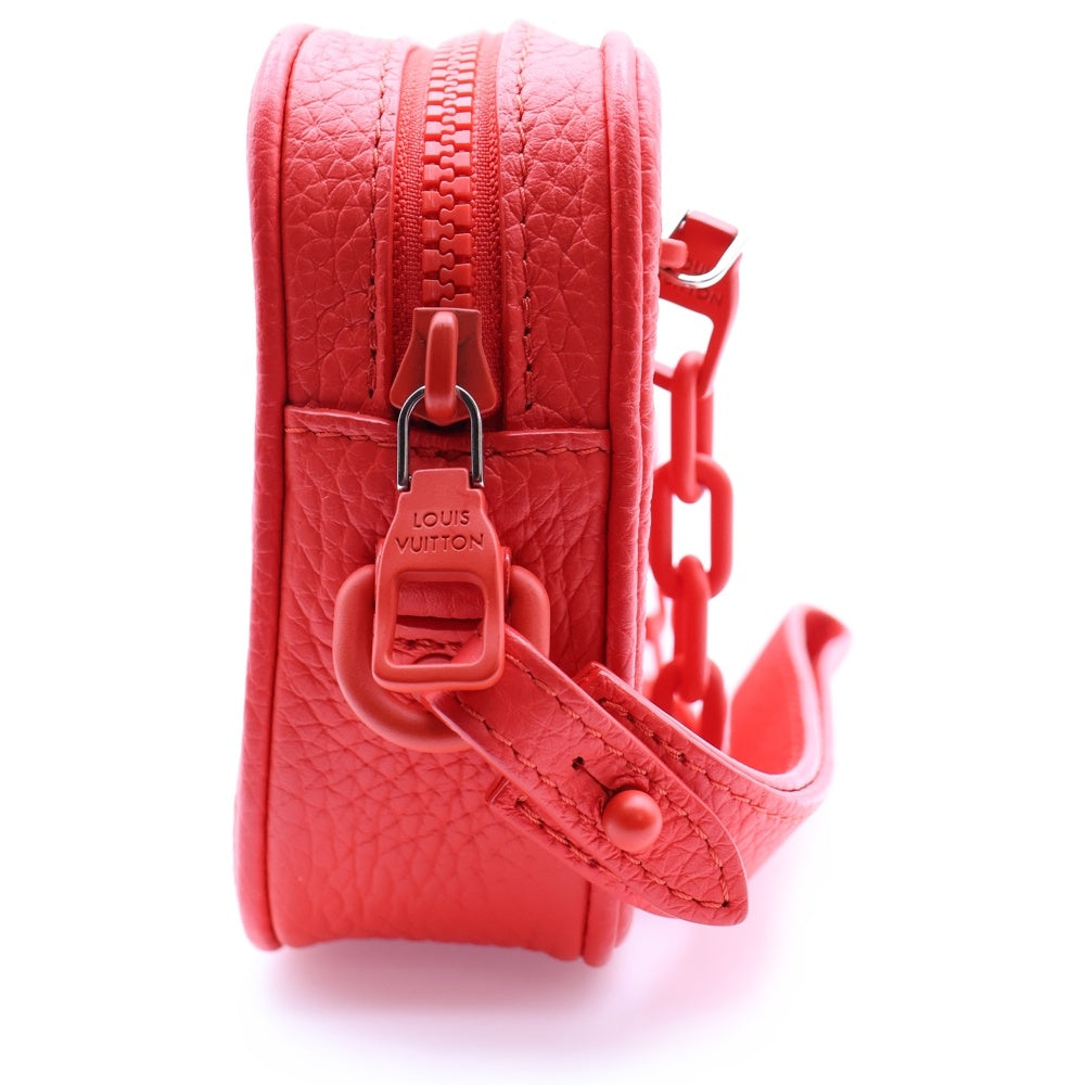 LOUIS VUITTON(ルイヴィトン) モノグラムアンプラント ポシェットヴォルガ ミニバッグ レッド トリヨンレザー M53555