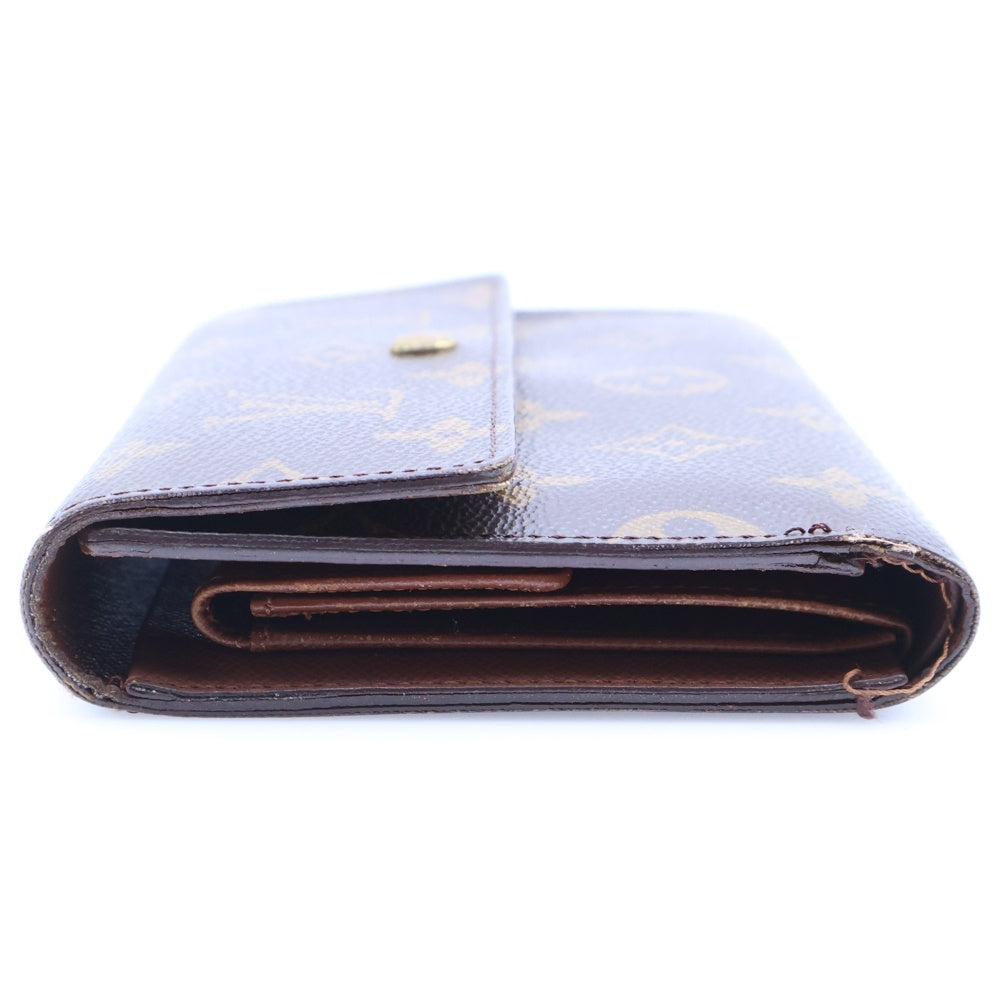 LOUIS VUITTON(ルイヴィトン) ポルトトレゾールエテュイ モノグラム PVC コンパクトウォレット 三つ折り財布 ゴールド金具 ブラウン M61200