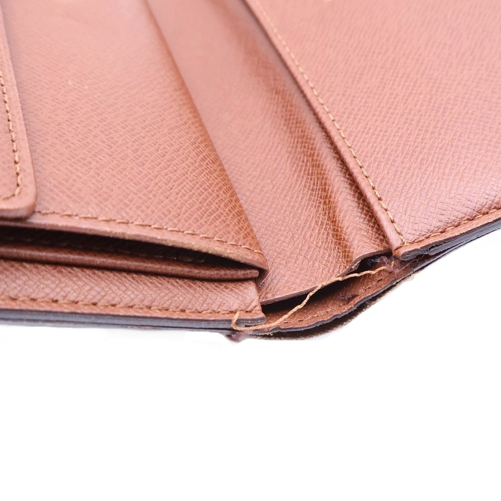 LOUIS VUITTON(ルイヴィトン) ポルトトレゾールエテュイ モノグラム PVC コンパクトウォレット 三つ折り財布 ゴールド金具 ブラウン M61200