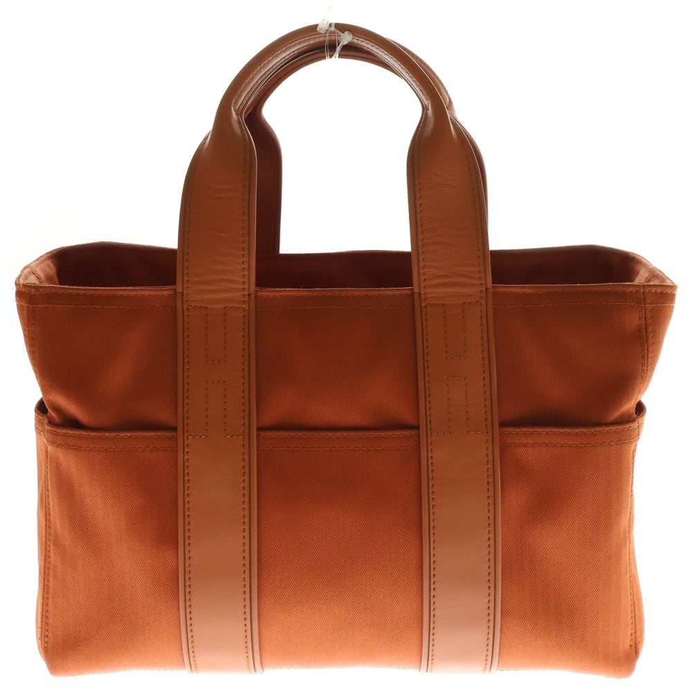 HERMES(エルメス) アカプルコPM オレンジ ハンドバッグ トワルシェブロンバッグ シルバー金具