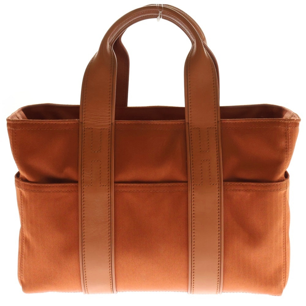 HERMES(エルメス) アカプルコPM オレンジ ハンドバッグ トワルシェブロンバッグ シルバー金具