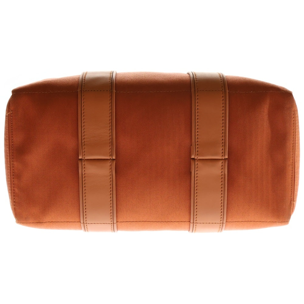 HERMES(エルメス) アカプルコPM オレンジ ハンドバッグ トワルシェブロンバッグ シルバー金具