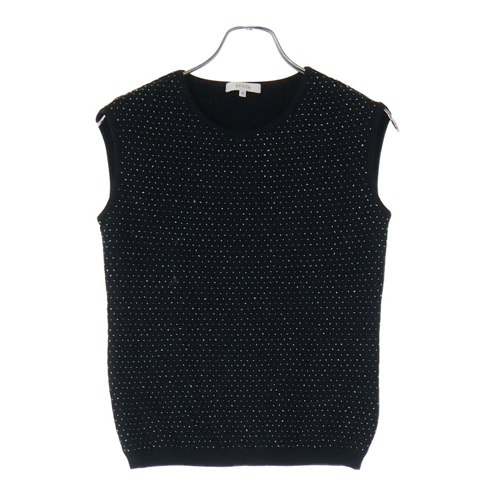 EPOCA(エポカ) ドット柄 ニットベスト ブラック