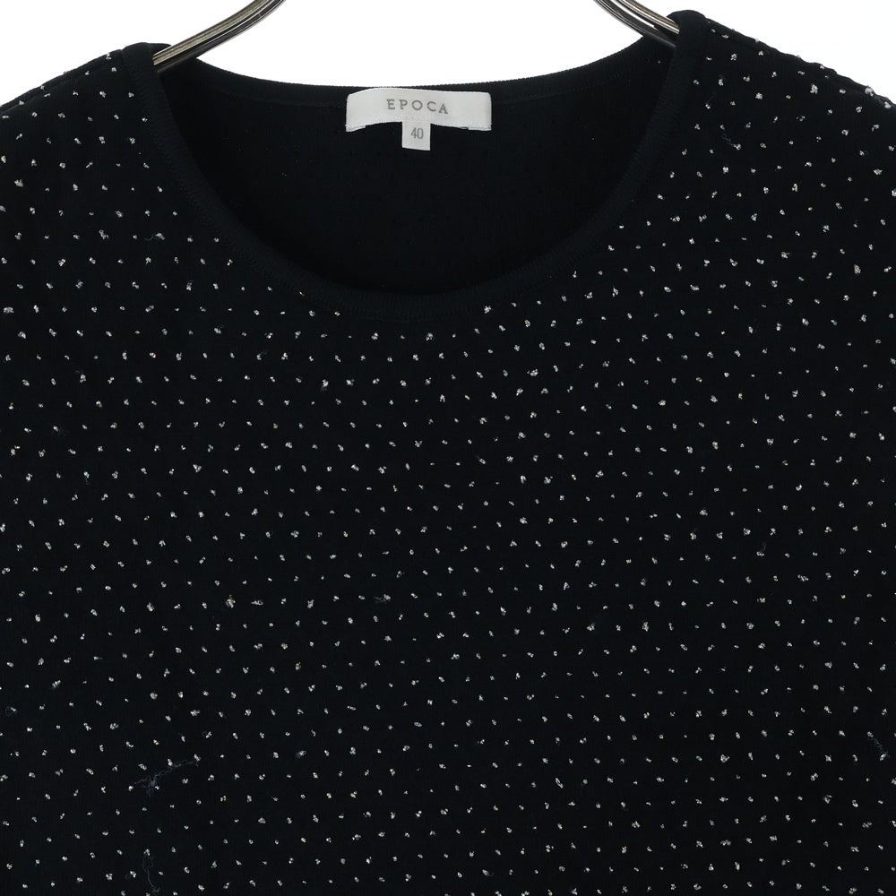 EPOCA(エポカ) ドット柄 ニットベスト ブラック