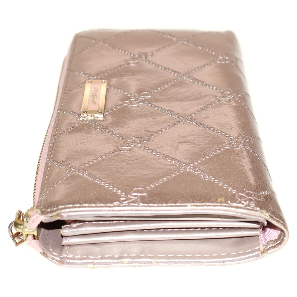 PINKY&DIANNE(ピンキーアンドダイアン) ロングウォレット 長財布 カードケース メタリックピンク ゴールド金具