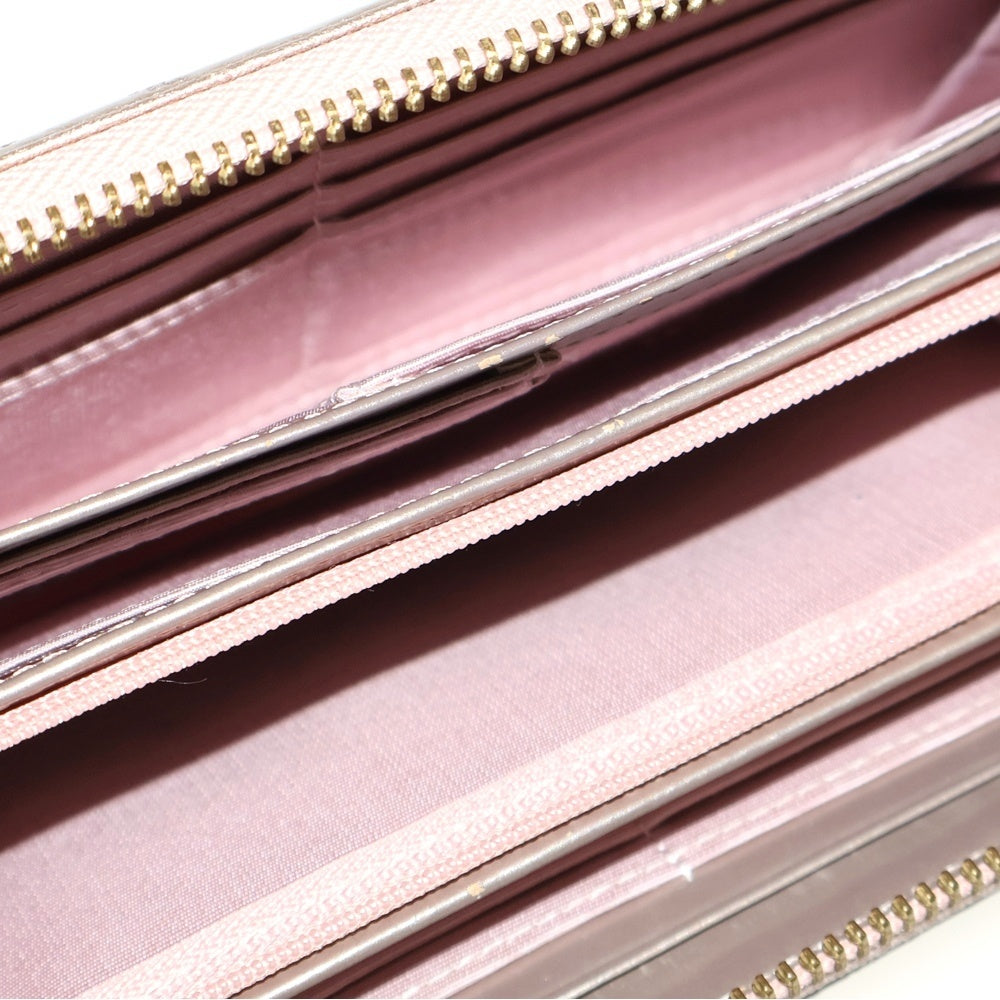 PINKY&DIANNE(ピンキーアンドダイアン) ロングウォレット 長財布 カードケース メタリックピンク ゴールド金具