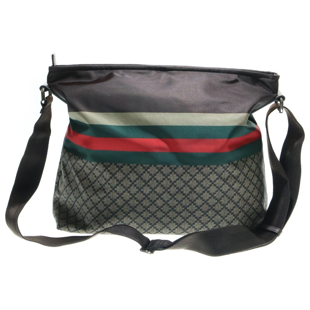 GUCCI(グッチ) ディアマンテ ショルダーバッグ ブラウン×ベージュ シルバー金具 ナイロン 270410