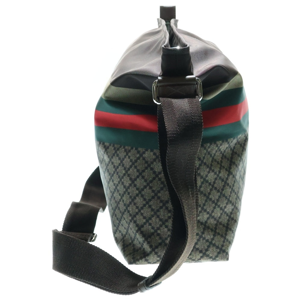 GUCCI(グッチ) ディアマンテ ショルダーバッグ ブラウン×ベージュ シルバー金具 ナイロン 270410