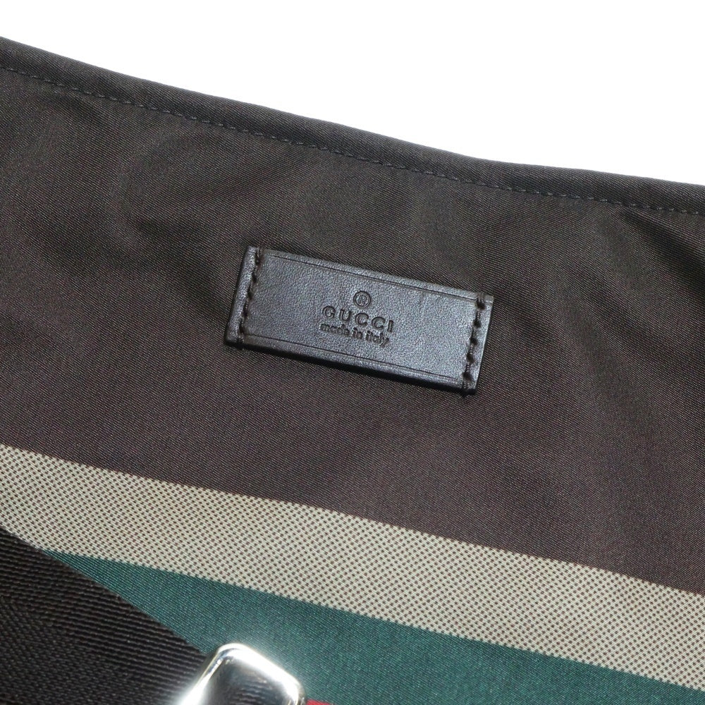 GUCCI(グッチ) ディアマンテ ショルダーバッグ ブラウン×ベージュ シルバー金具 ナイロン 270410