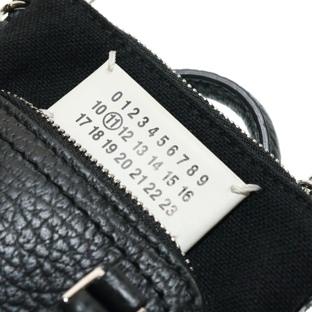 Maison Margiela 11(メゾンマルジェラ11) 5AC ベビー チェーンバッグ ショルダーバッグ ミニバッグ ブラック レザー シルバー金具