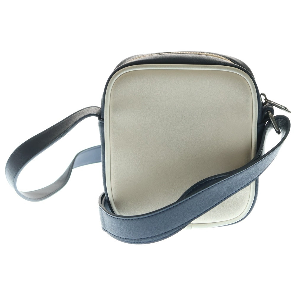 DIESEL(ディーゼル) Dロゴ ショルダーバッグ ミニバッグ ネイビー×レッド×アイボリー レザー