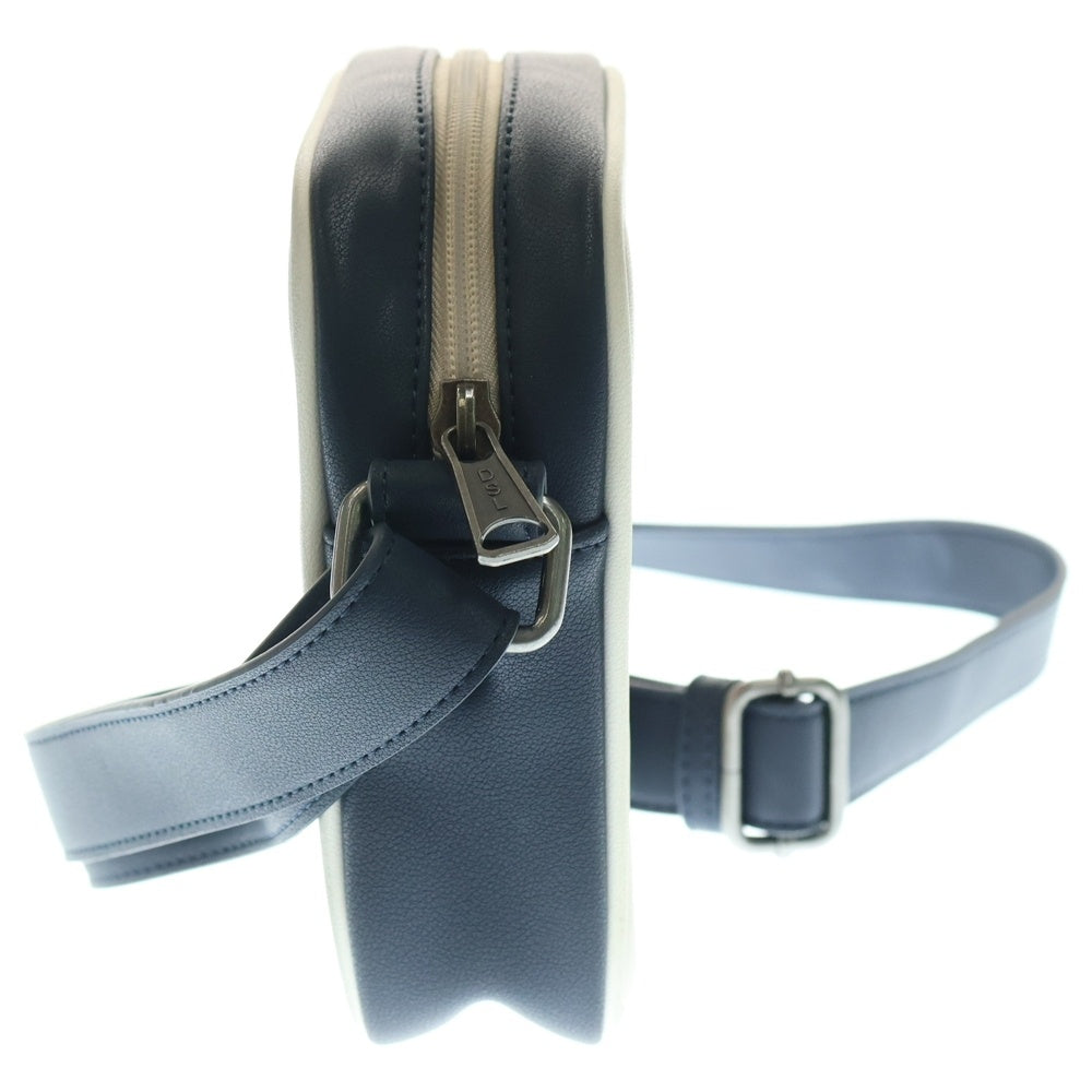 DIESEL(ディーゼル) Dロゴ ショルダーバッグ ミニバッグ ネイビー×レッド×アイボリー レザー