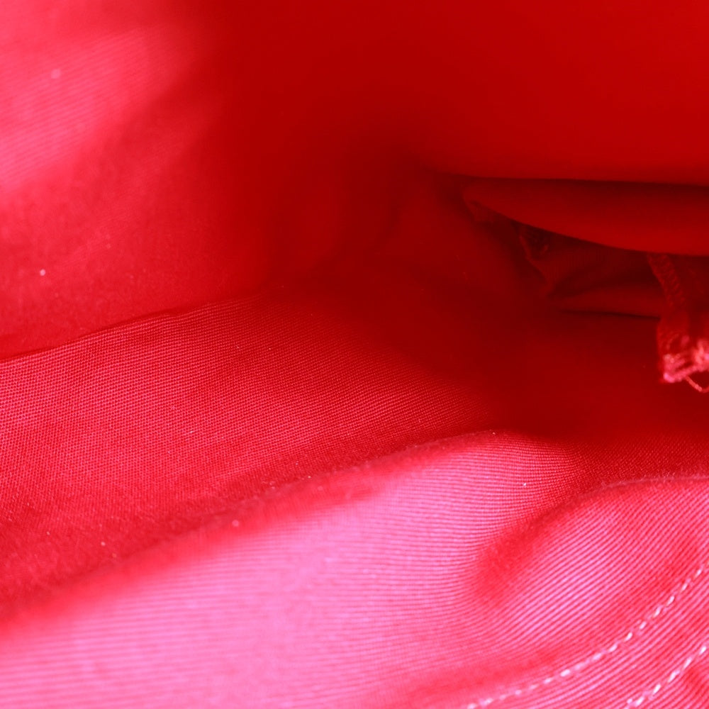 IL BISONTE(イル ビゾンテ) ショルダーバッグ ショルダーポシェット ミニバッグ レッド×ブラウン レザー×キャンバス