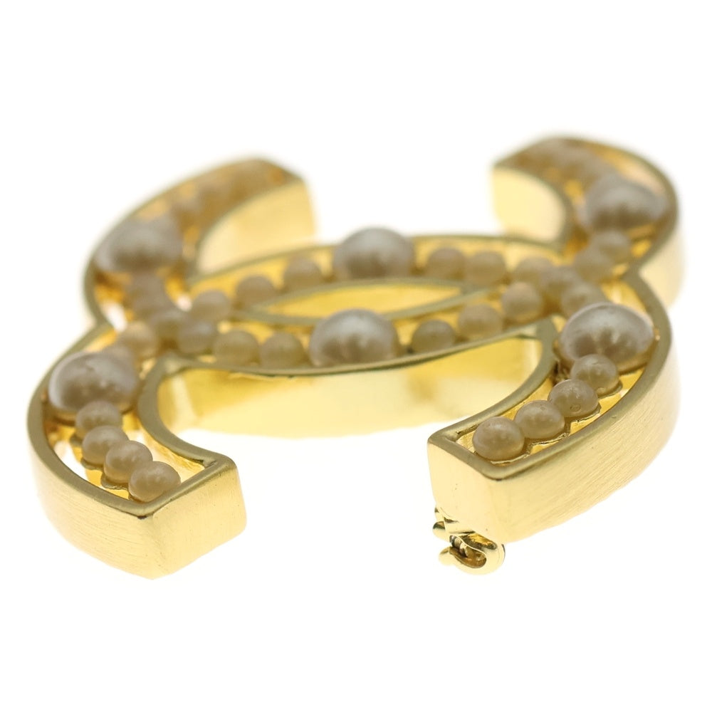 CHANEL(シャネル) ココマーク パールブローチ ゴールド GP パール モチーフ 02A