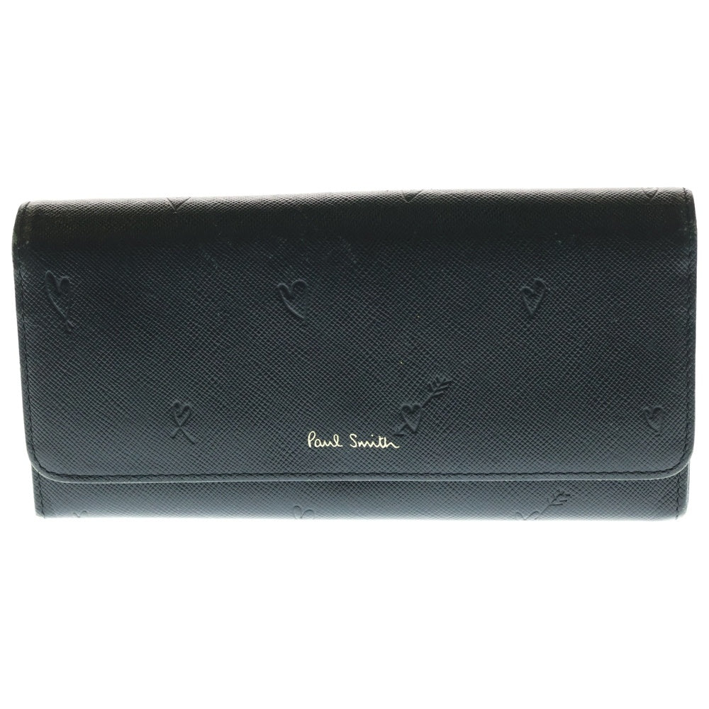 Paul Smith(ポールスミス) ロングウォレット 長財布 カードケース ブラック レザー ゴールド金具
