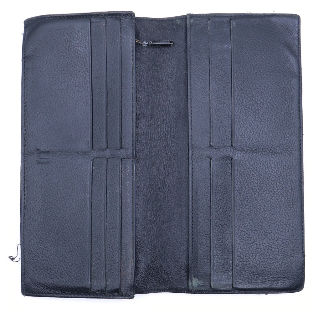 dunhill(ダンヒル) 二つ折り長財布 ロングウォレット カードケース ブラック シルバー金具 レザー