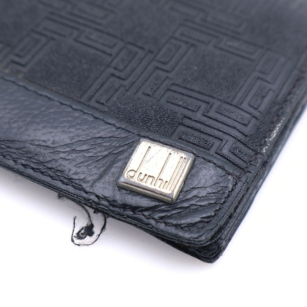 dunhill(ダンヒル) 二つ折り長財布 ロングウォレット カードケース ブラック シルバー金具 レザー