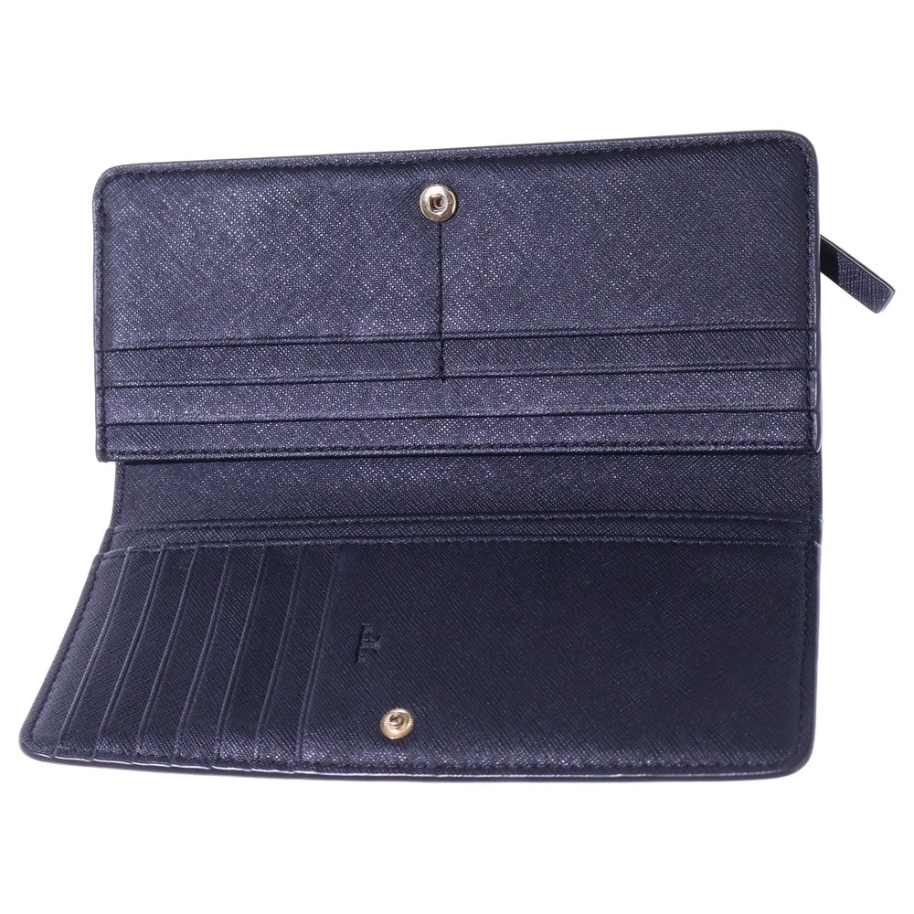 TORY BURCH(トリー バーチ) ロングウォレット 長財布 カードケース ブラック レザー ゴールド金具 レディース