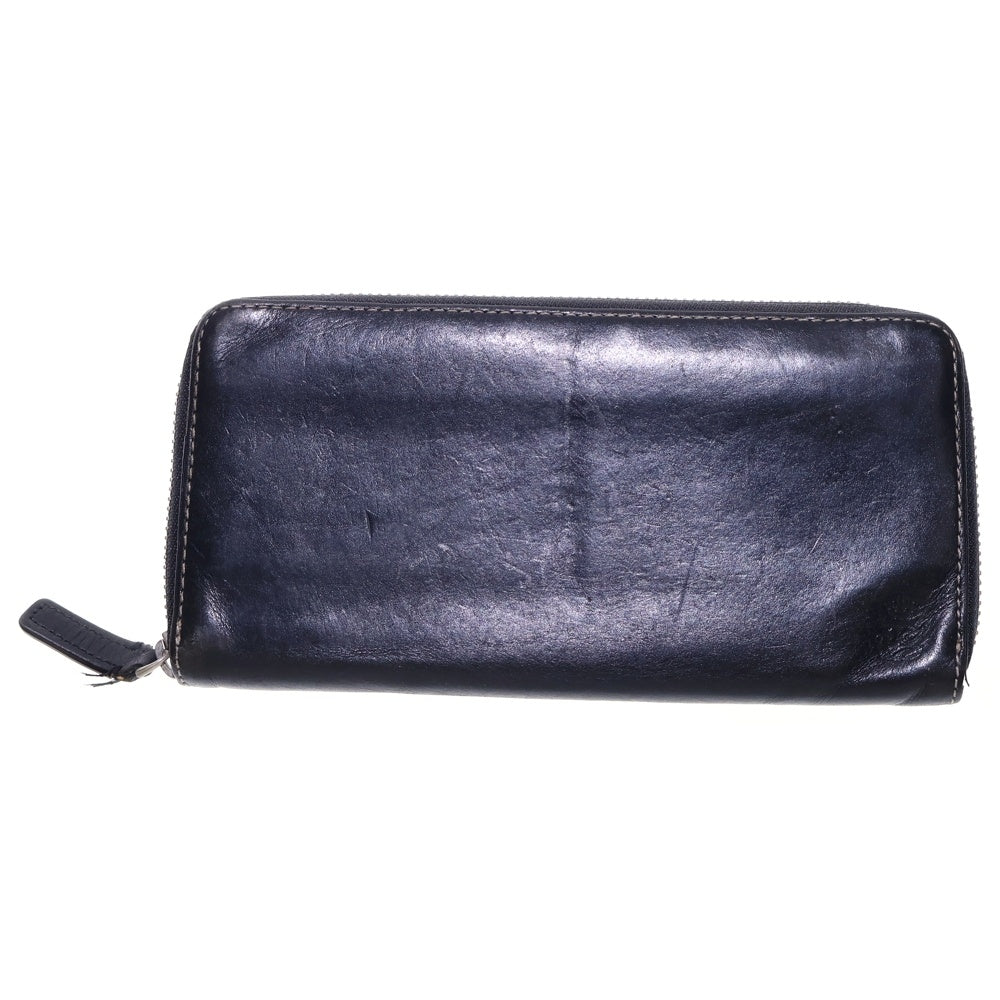 Paul Smith(ポールスミス) ホワイトステッチ ロングウォレット 長財布 カードケース ブラック シルバー金具 レディース