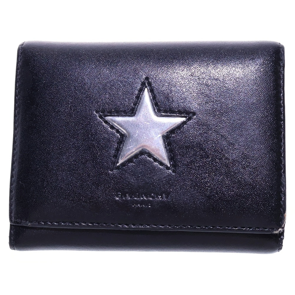 GIVENCHY(ジバンシィ) 三つ折り財布 コンパクトウォレット スター カードケース ブラック レザー レディース