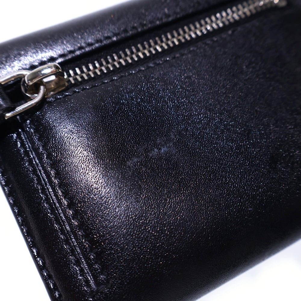 GIVENCHY(ジバンシィ) 三つ折り財布 コンパクトウォレット スター カードケース ブラック レザー レディース