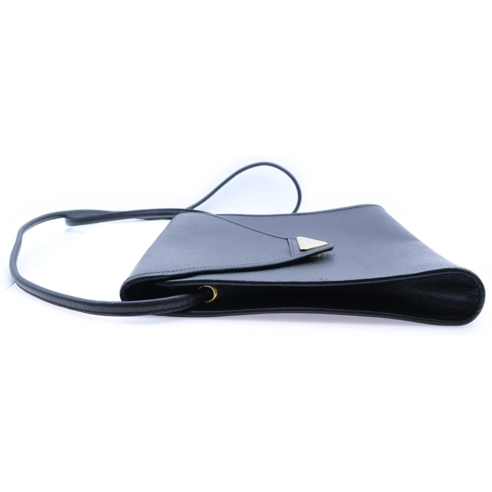 YVES SAINT LAURENT(イヴサンローラン) ショルダーバッグ ショルダーポシェット ブラック レザー ゴールド金具