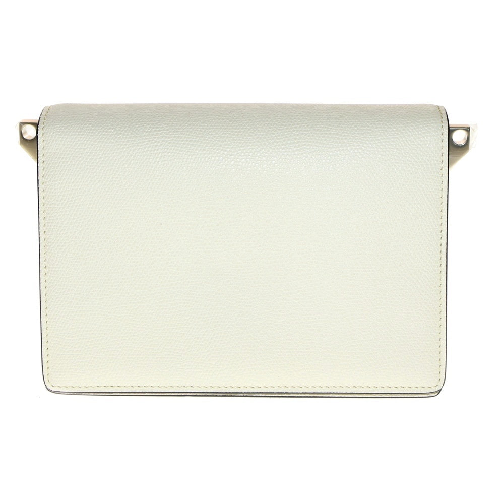 Valextra(ヴァレクストラ) ショルダーバッグ フラップバッグ アイボリー ホワイト レザー