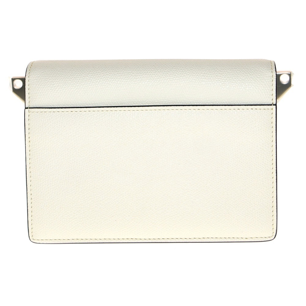 Valextra(ヴァレクストラ) ショルダーバッグ フラップバッグ アイボリー ホワイト レザー