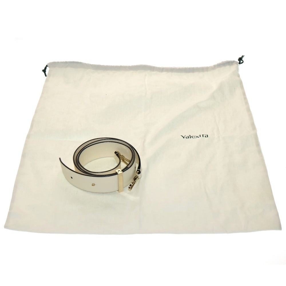 Valextra(ヴァレクストラ) ショルダーバッグ フラップバッグ アイボリー ホワイト レザー