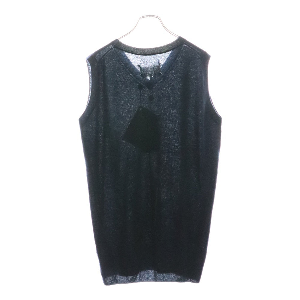 Maison Margiela 1 10(メゾンマルジェラ 1 10) Vネック ウール ニット ベスト ネイビー S51HA1201 S18142