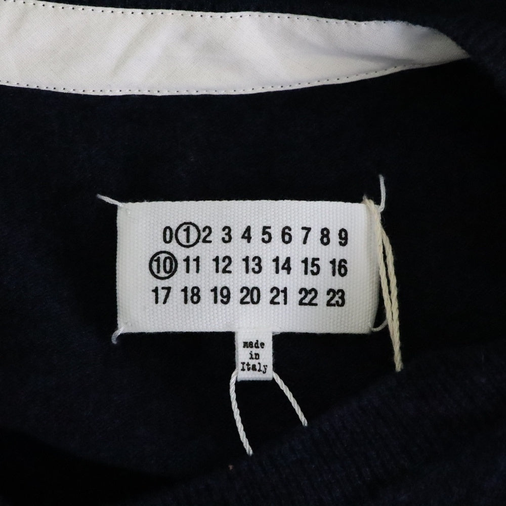 Maison Margiela 1 10(メゾンマルジェラ 1 10) Vネック ウール ニット ベスト ネイビー S51HA1201 S18142