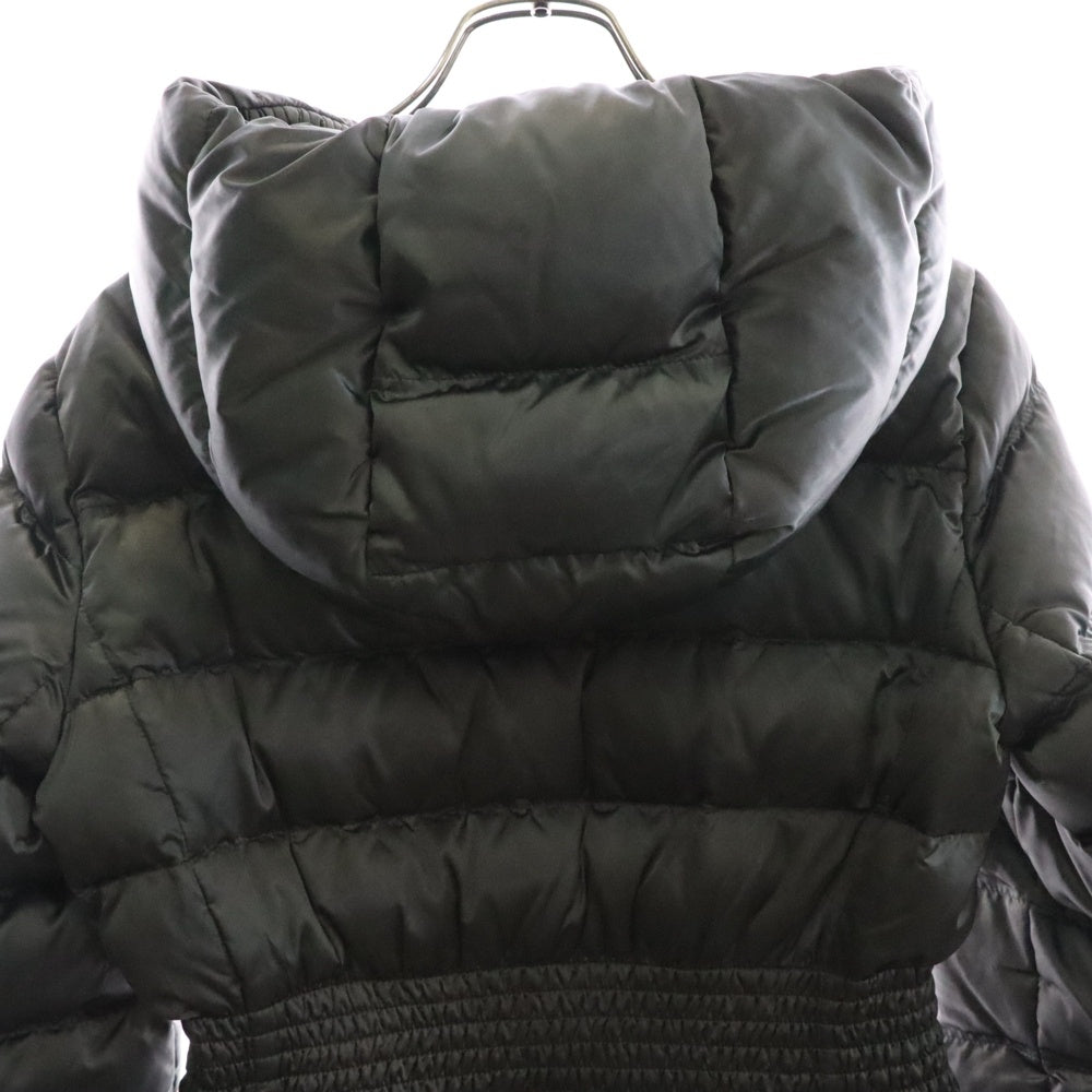 PRADA(プラダ) 15AW トライアングルロゴプレート フーデッド ジップアップ ダウン ロング ジャケット コート グレー レディース 29B364