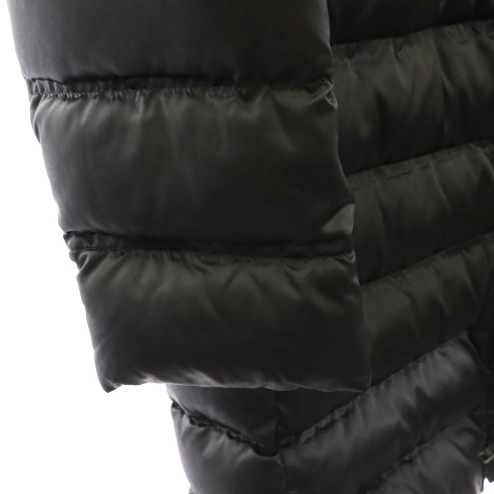 PRADA(プラダ) 15AW トライアングルロゴプレート フーデッド ジップアップ ダウン ロング ジャケット コート グレー レディース 29B364