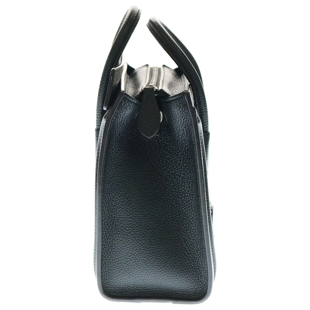 CELINE(セリーヌ) ラゲージナノショッパー 2WAY レザーハンドバッグ ショルダーバッグ ブラック レディース