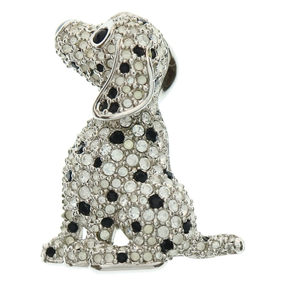 SWAROVSKI(スワロフスキー) 犬モチーフ ラインストーン ドッグ ブローチ ピンバッジ シルバー