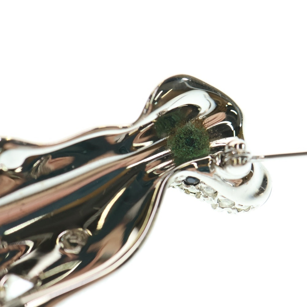 SWAROVSKI(スワロフスキー) 犬モチーフ ラインストーン ドッグ ブローチ ピンバッジ シルバー