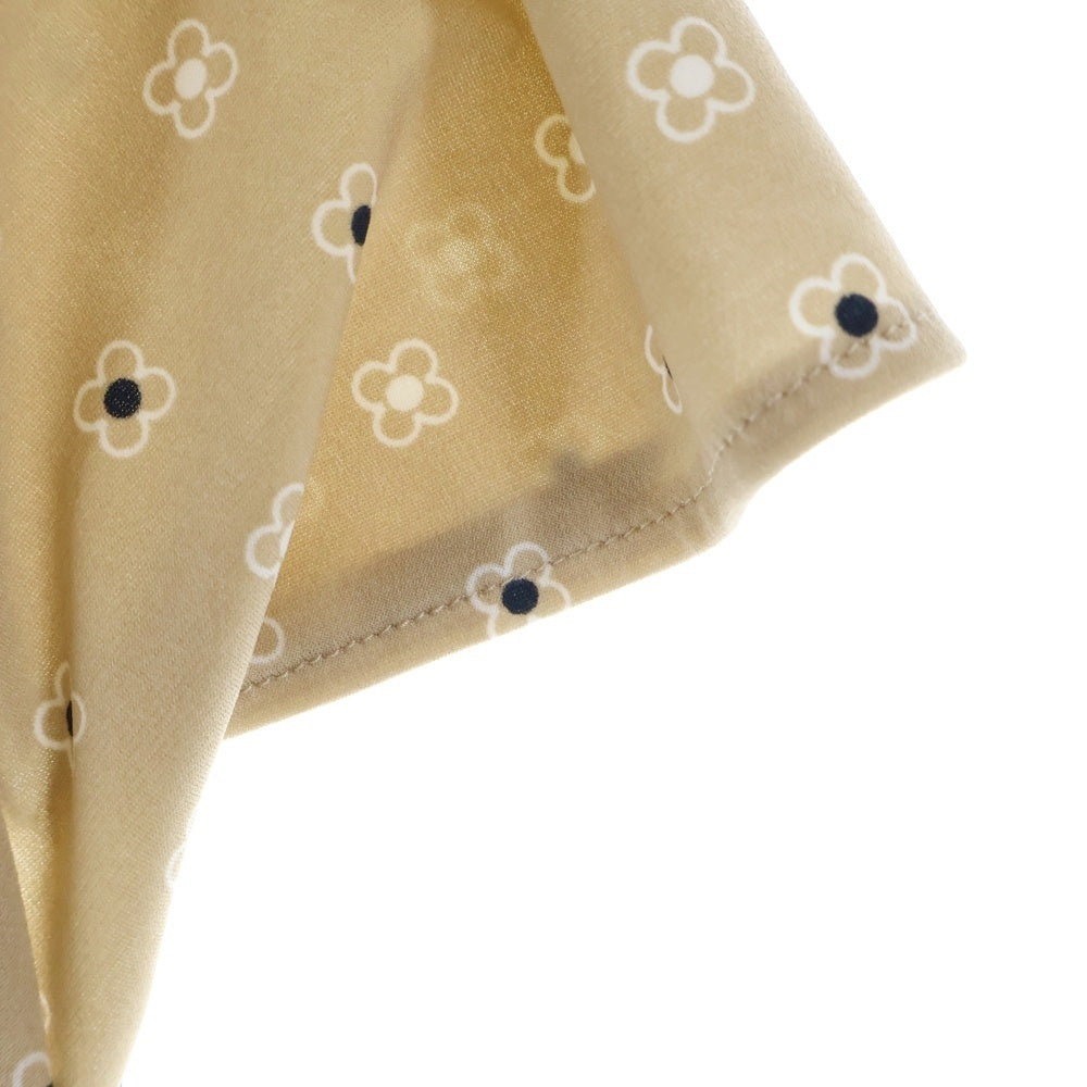 COURREGES(クレージュ) 花柄 半袖ワンピース ベージュ