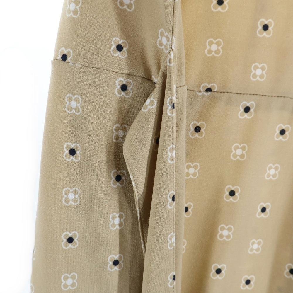 COURREGES(クレージュ) 花柄 半袖ワンピース ベージュ