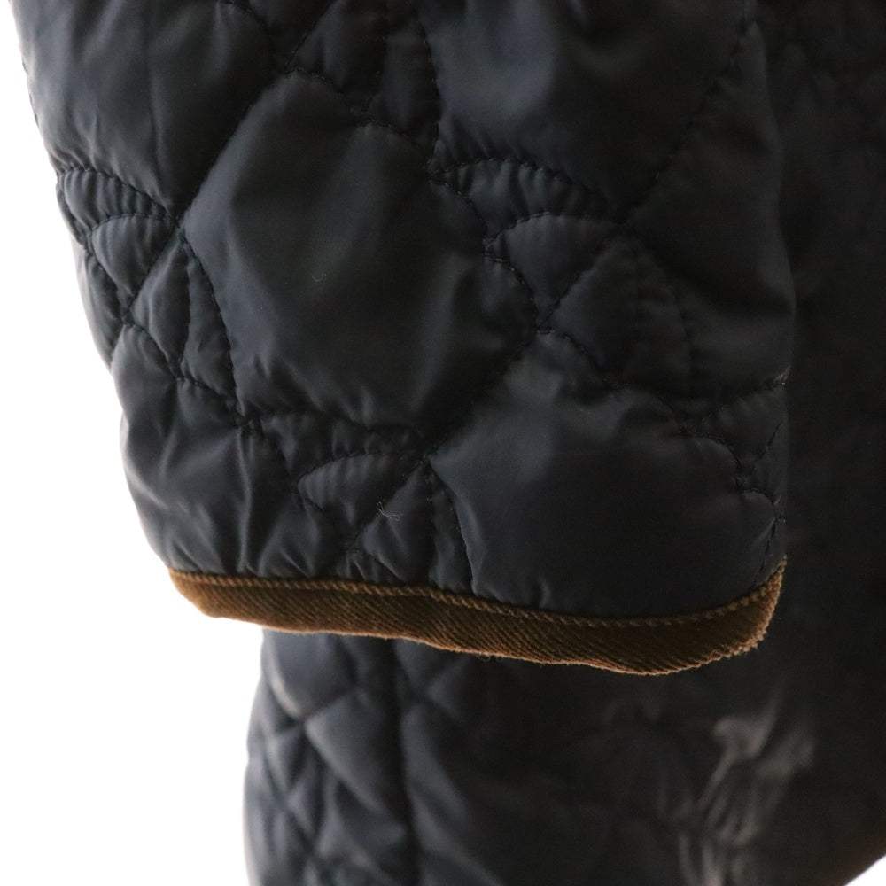 Arnold Palmer(アーノルドパーマー) キルティングロングジャケット ネイビー コーデュロイ×ナイロン